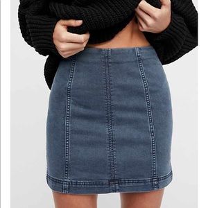 Free People Modern Femme Denim Mini Skirt